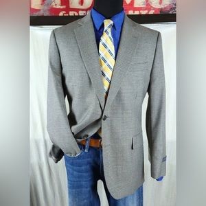 NEW Stafford 42R Blazer Tan Brown Houndstooth Jacket Sport Coat NWT
